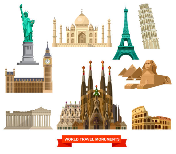 ilustraciones, imágenes clip art, dibujos animados e iconos de stock de de alta calidad, monumentos detallada - torre de pisa