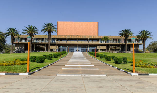 Parliament Building in Lusaka Zambia stock photo