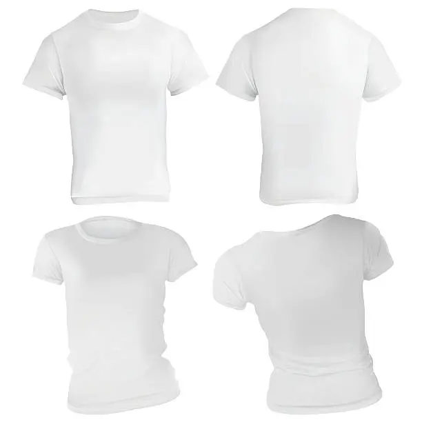 Vector illustration of White T-Shirt Design Template