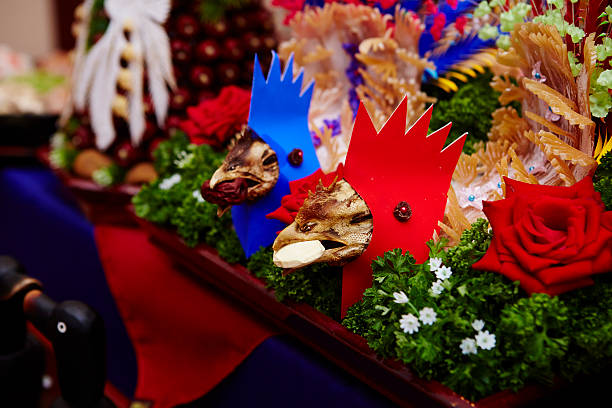 Korean traditional marriage cuisine setting