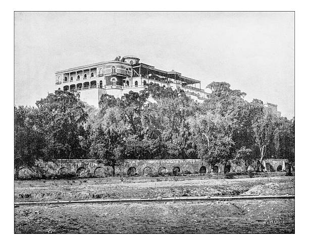 istock Antique photograph of Chapultepec Castle (Mexico City, Mexico)-19th century 527689898