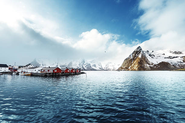 istock spring sunset - Reine, Lofoten islands, Norway 527689958