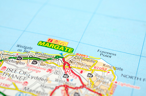 Margate on road map
