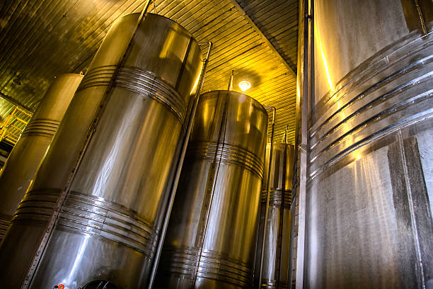 виноделы оборудование - winery contemporary sparse fermenting стоковые фото и изображения