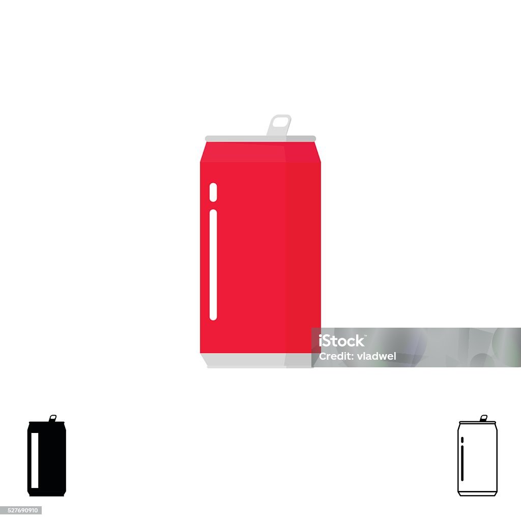 Canette de boisson icônes vectorielles définies seul sur fond blanc - clipart vectoriel de Canette de boisson libre de droits