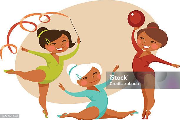 Little Gymnasts Stock Illustration - Download Image Now - Active Lifestyle, Activity, Aerobics