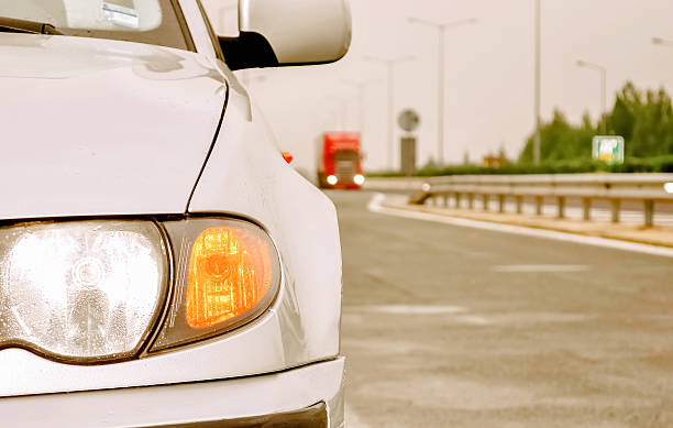 istock Sport car on a highway 527691789