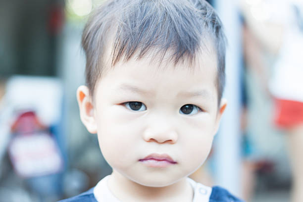 istock Little asian boy looking at camera 527691801