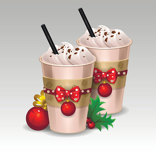 ilustrações de stock, clip art, desenhos animados e ícones de natal chocolate quente - latté hot chocolate hot drink indulgence