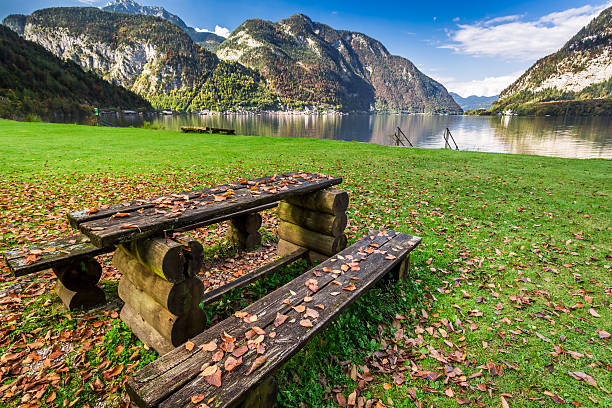 istock Autumn season in a mountain lake 527693421