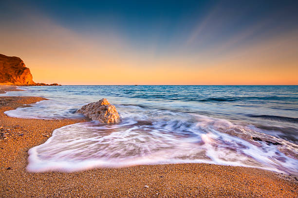 istock Serene South Dorset Beach and Sea at Sunset 527694137
