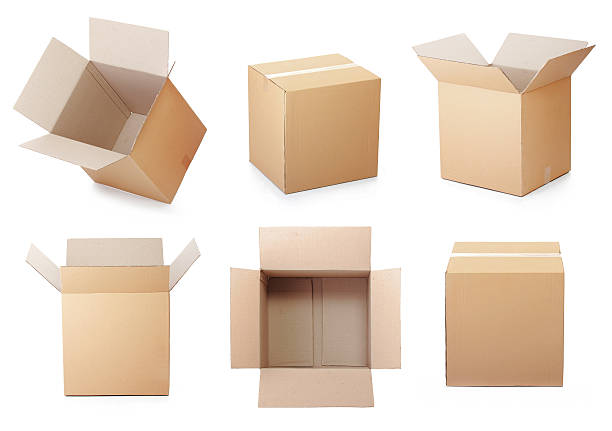 juego de caja de cartón - caja de cartón fotografías e imágenes de stock