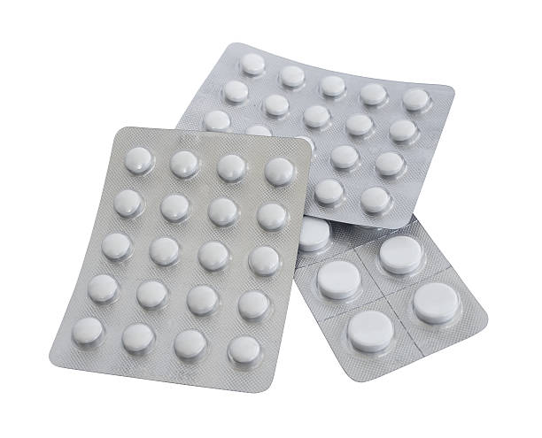 istock Packs of pills isolated on white background 527703177