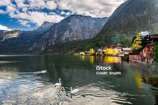 Autumn Sunset Over A Lake In Hallstatt Stock Photo - Download Image Now - Austria, Autumn, Awe