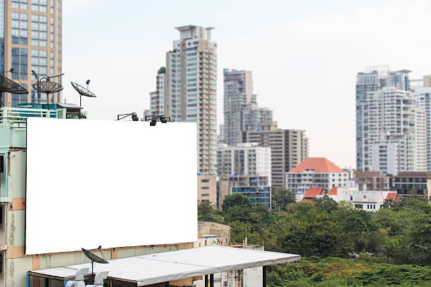 istock Blank billboard on the building. Useful for your advertisement. 527707629