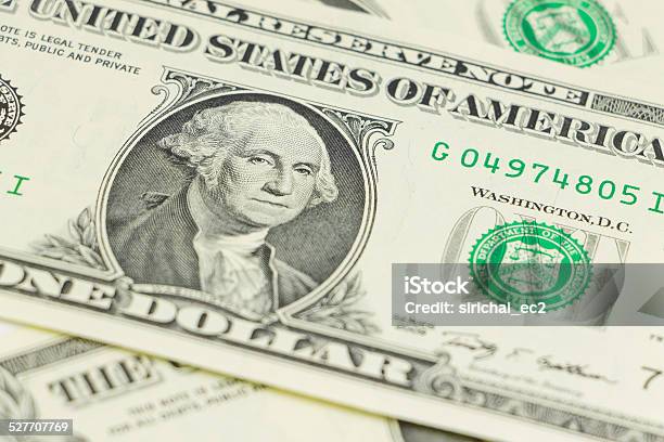 Closeup Of One Dollar On Background Stock Photo - Download Image Now - American Culture, Backgrounds, Banking