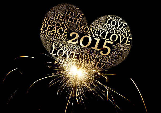 Sparkler Word Cloud 2015 Happy New Year