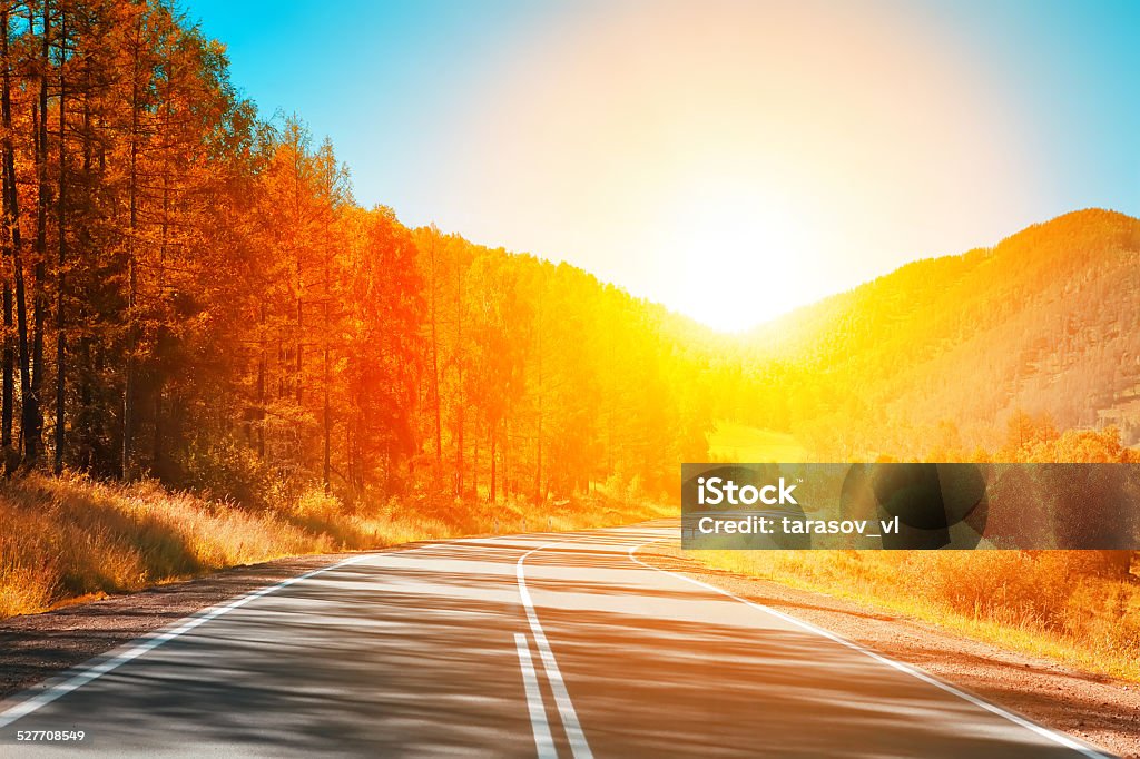 highway to sunset Asphalt Stock Photo