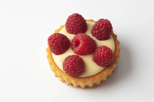 istock Tartlet filled with vanilla custard raspberries 527720981