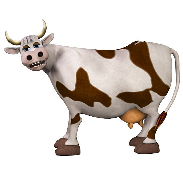Cute little cow toy for kids suitable for element design.