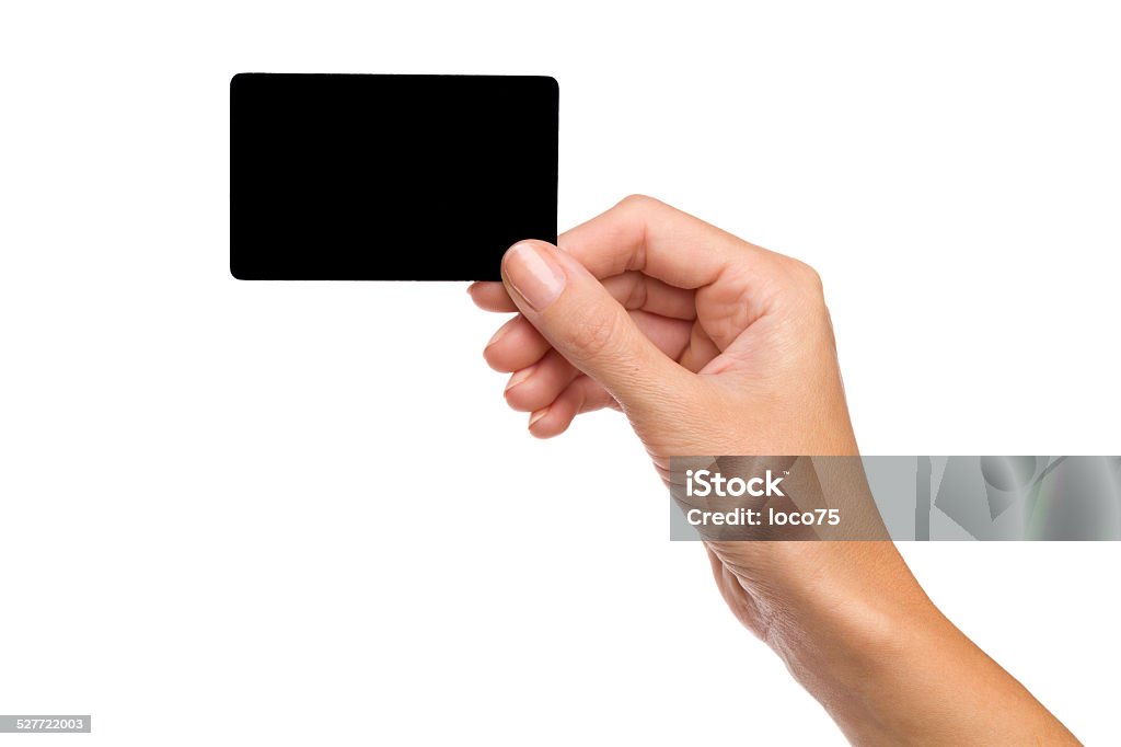 Black Card In Womans Hand Stock Photo - Download Image Now - Credit Card,  Greeting Card, Human Hand - iStock