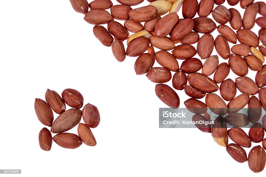 Peanut Peanuts snack on white background Brown Stock Photo