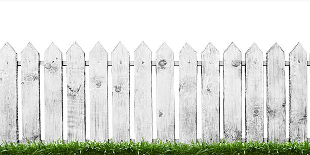 istock White wooden fence 527726823