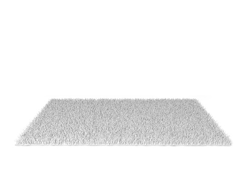 Shaggy carpet. 3d illustration isolated on white background