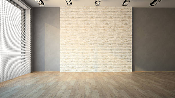 istock Empty room whith brick wall and jalousie 527728513