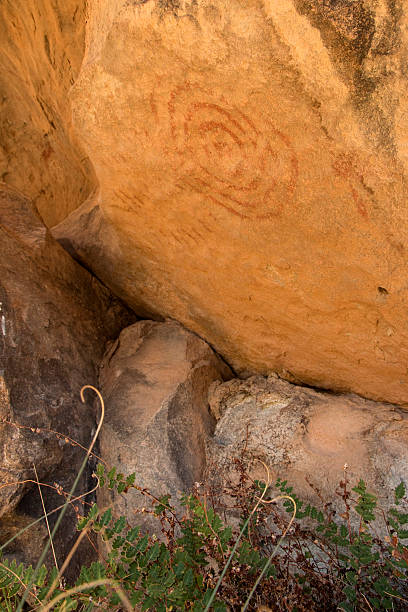 istock Painted rock art circles Hueco Tanks Texas 527743145