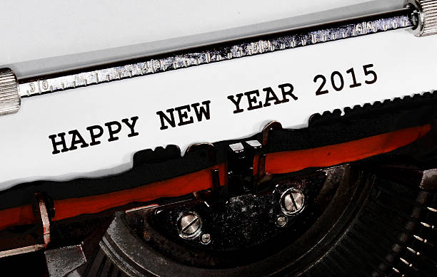 istock Typewriter Types HAPPY NEW YEAR 2015 Closeup 527743533