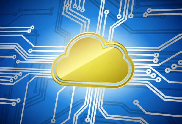 Vector illustration of Cloud computing background