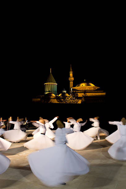 Derwish Performing in Mevlana Museem Garden Derwish Performing in Mevlana Museem Garden konya stock pictures, royalty-free photos & images
