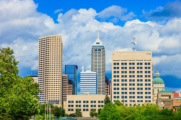 istock Skyscrapers Indianapolis skyline,White River State Park,Indiana 527745653