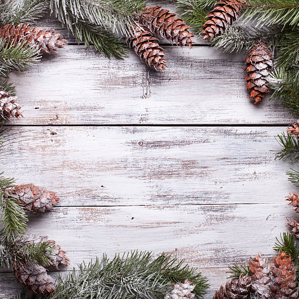 istock White shabby Christmas border 527747867