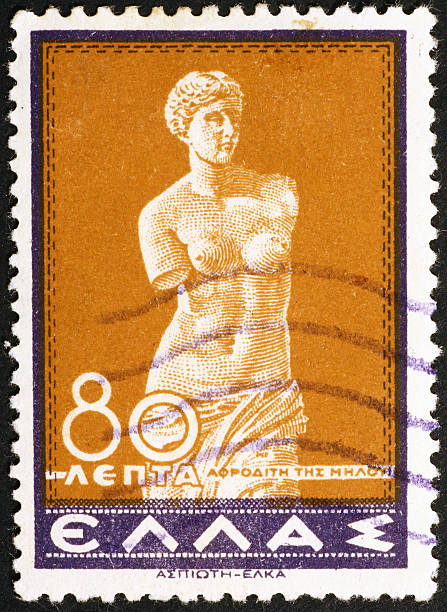 istock Venus of Melos on old greek postage stamp 527748375