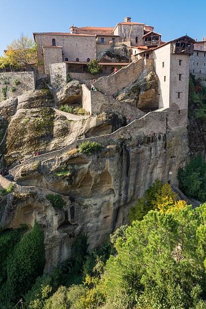 istock Stairway leading into a monastery build on a rock. 527748791
