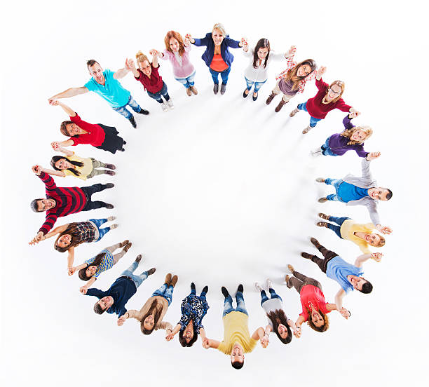 istock Unity of smiling people. 527758983