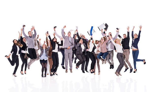 istock Cheerful group of business people. 527759317