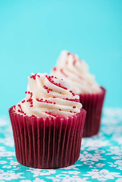 istock red and pink cup cake on blue background 527759469