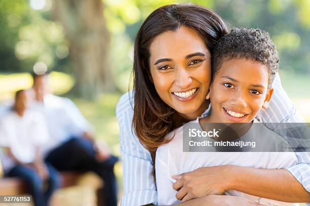 Haapy Indian Mother Hugging Her Son Stock Photo - Download Image Now - Mother, Son, Indian Ethnicity