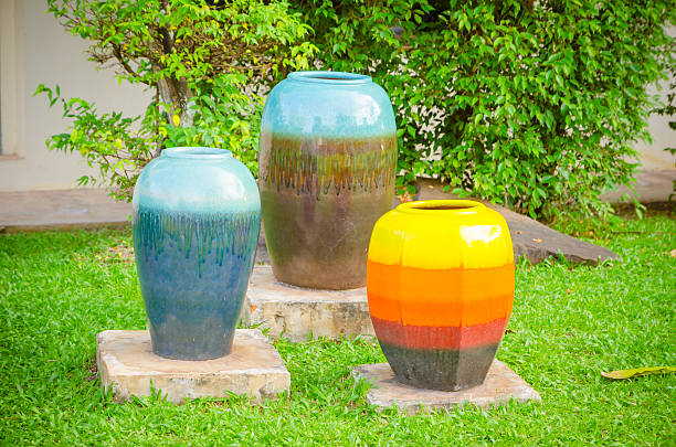 istock colorful ceramic jars in garden 527762683
