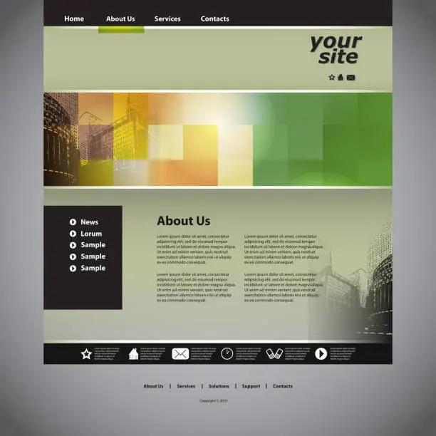 Vector illustration of Website Template