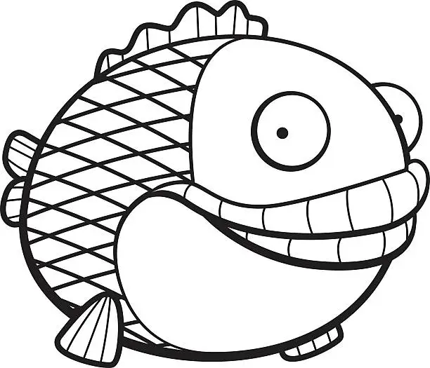 Vector illustration of Fat Fish