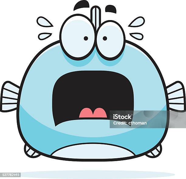 Fish Get Scared Sign Scared Little Fish Stock Illustration - Download Image Now - Animal ...