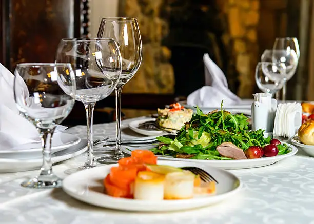 Photo of Served restaurant table