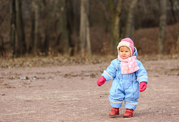 istock little girl making first steps in  park 527786357