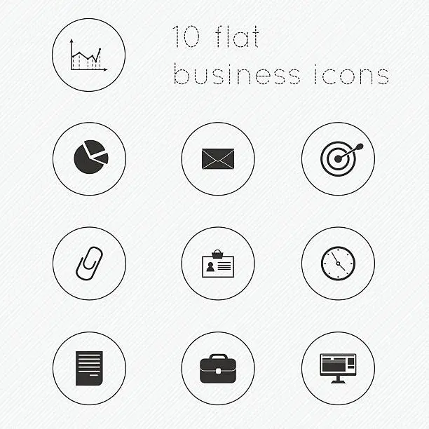 Vector illustration of Modern flat icons vector collection of business theme.