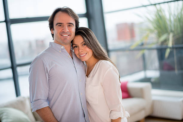 istock Loving couple at home 527799173