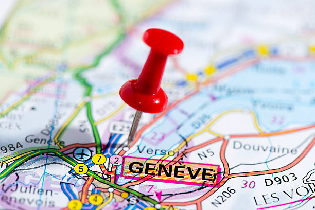 istock European cities on map series: Geneve 527799255
